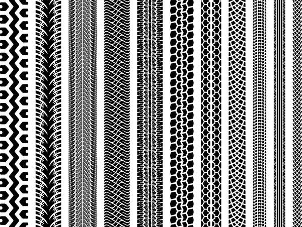 Vector Plain tire tracks set