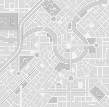 Vector Greyscale City Map pattern clipart