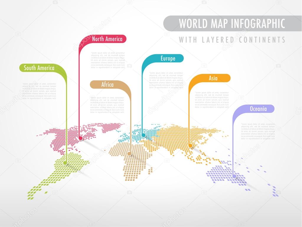 Colorful Infographic World Map