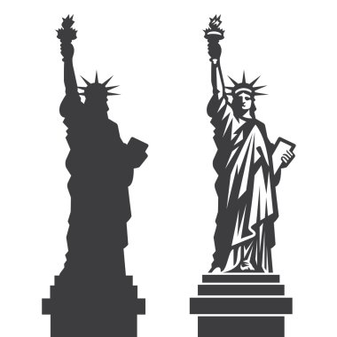 New York Statue of Liberty Vector silhouette clipart