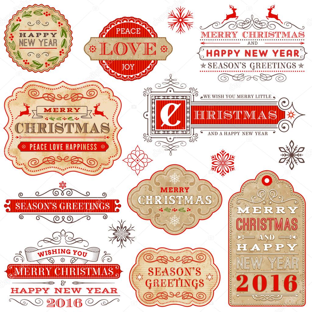 Elegant Christmas and New 2016 set