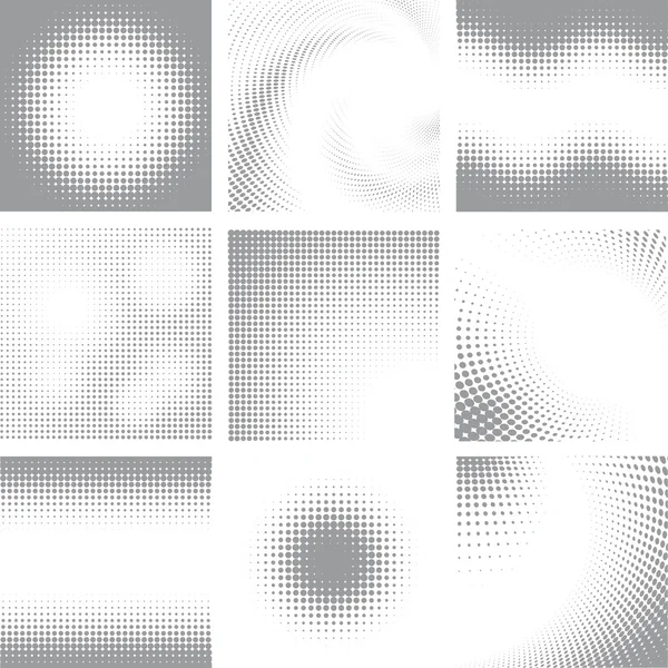 Halftone vormen collectie — Stockvector