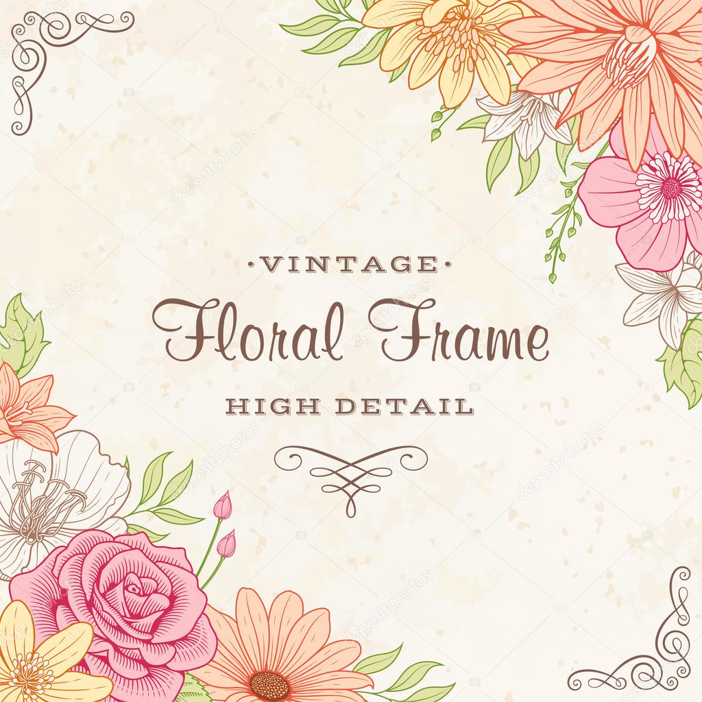 Vector Flower Frame