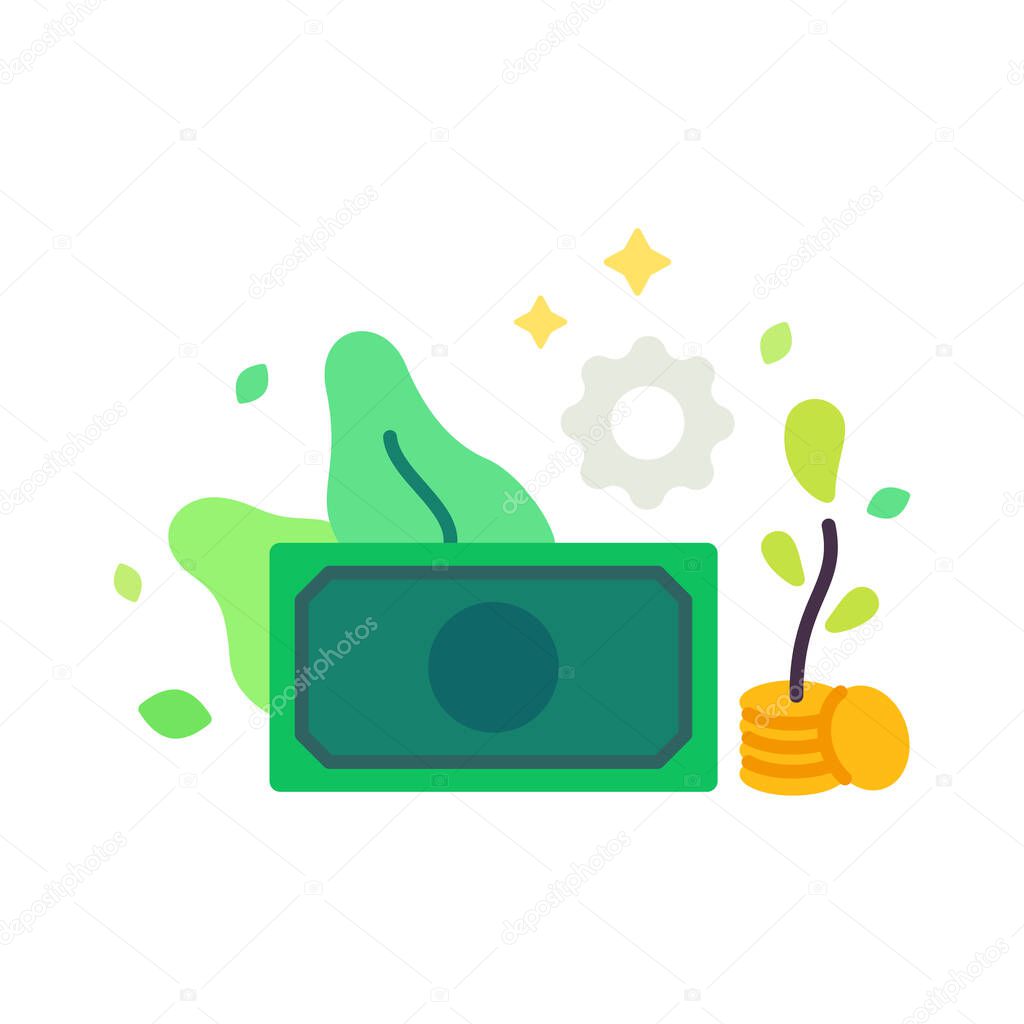 Saving money management concept vector illustration