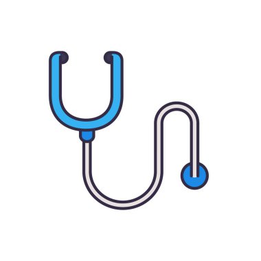 stetoskop ikonu vektör illüstrasyonu