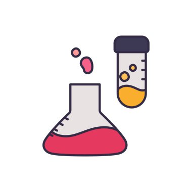 test tüpü ikon vektör çizim tasarımı