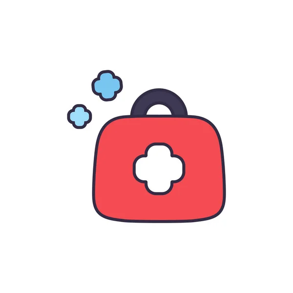 Bolso Médico Icono Vector Ilustración — Vector de stock