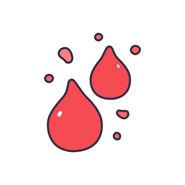 Gotas Sangre Icono Vector Ilustración Diseño — Vector de stock