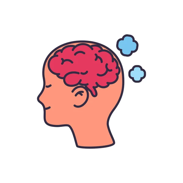 Human Head Brain Icon Vector Illustration Design — Stock Vector