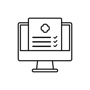 tıbbi belge ikonu vektör illüstrasyonu