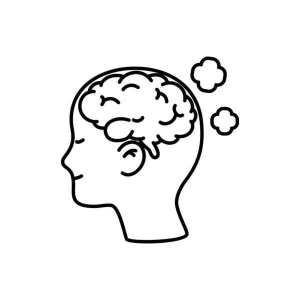 Human Head Brain Icon Vector Illustration Design — Stock Vector