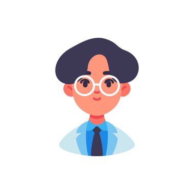 Gözlük vektör illüstrasyon tasarımlı adam