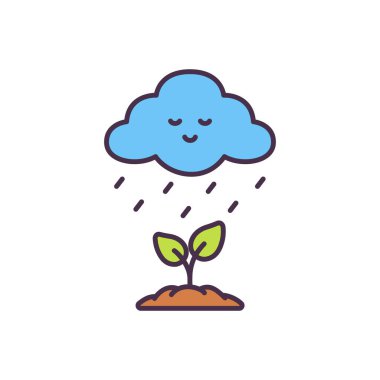 Ağaç simgesinin vektör illüstrasyonu