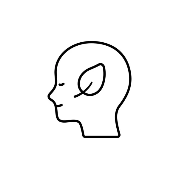 Menschlicher Kopf Symbol Vektor Illustration Design — Stockvektor