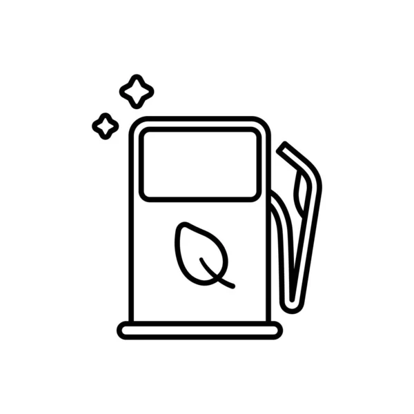 Ikonvektor För Bränslepump Tunn Linje Tecken Isolerad Kontur Symbol Illustration — Stock vektor