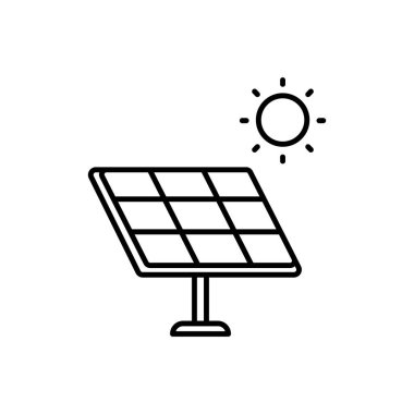 Güneş paneli ikon vektör illüstrasyonu