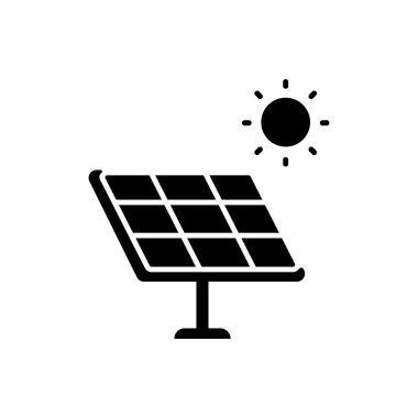 Güneş paneli ikon vektör illüstrasyonu