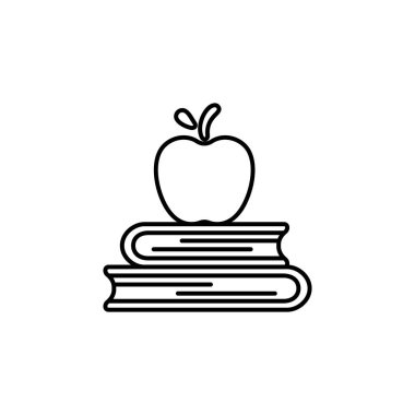 elma ikonu vektör illüstrasyonu