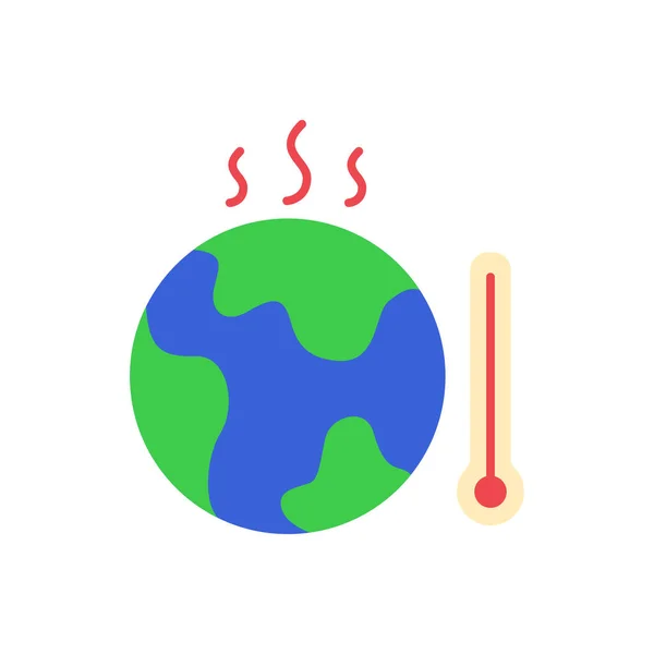 Icon Vektor Des Planeten Erde Dünne Linie Zeichen Isolierte Kontursymboldarstellung — Stockvektor