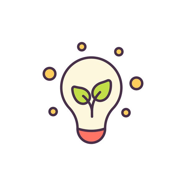 экология, энергетика, окружающая среда, эко, вектор иконки лампочки