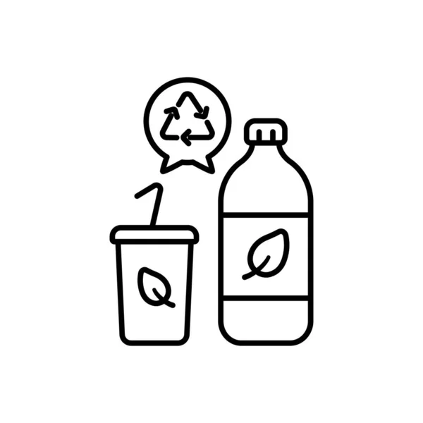 Ilustracja Wektorowa Ikony Recyklingu — Wektor stockowy