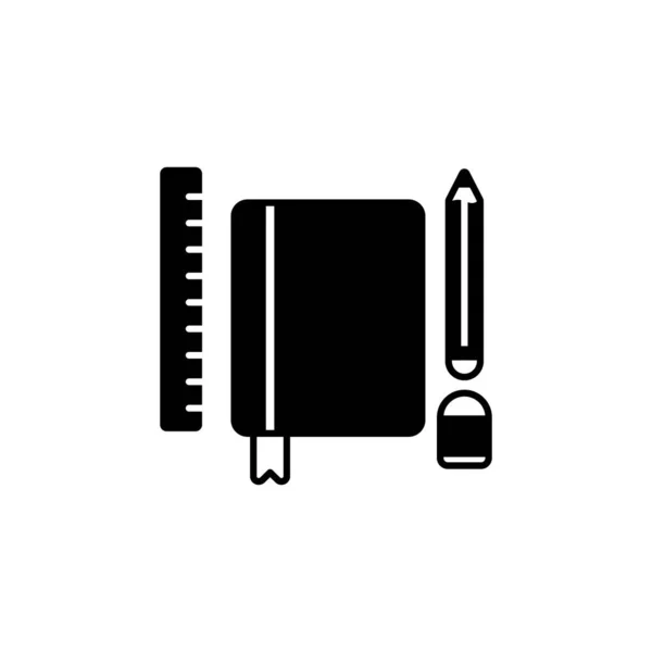 Lápiz Libro Icono Vector Ilustración Diseño — Archivo Imágenes Vectoriales