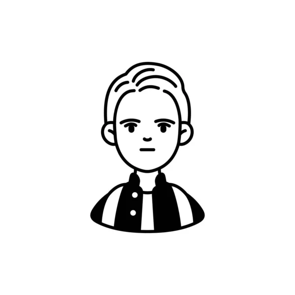 Menino Com Design Ilustração Vetorial Penteado — Vetor de Stock