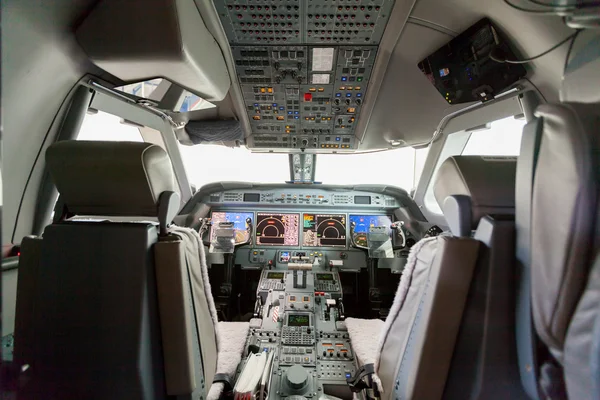 Vista interior Cockpit G550 Imagem De Stock