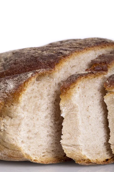 Tasty fresh baked bread bun baguette natural food — Stock Photo, Image