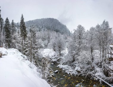 Rusya, Dombay 'da küçük bir nehir.