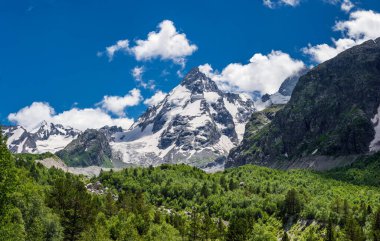 Mt. Altında orman olan Dzhan-Tugan. Adyl-Su Boğazı, Kabardino-Balkaria, Rusya.