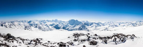 Piste Ski Elbrus Crête Grand Caucase Avec Ushba Horizon Par — Photo