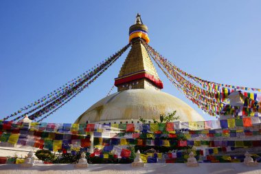 Nepal Katmandu vadisinde Boudhanath Stupa