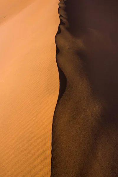 Textura Areia Borda Uma Duna Sossusvlei Namíbia — Fotografia de Stock