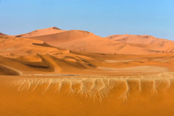 Sossusvlei Sand Sandstruktur Und Dünen Horizont — Stockfoto
