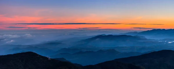 Vista Panorâmica Vale Início Manhã Antes Nascer Sol Partir Sri — Fotografia de Stock