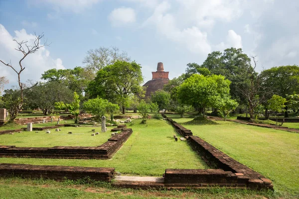 Zřícenina Anuradhapury Starobylého Hlavního Města Srí Lanky Jetavaranama Dagoba — Stock fotografie