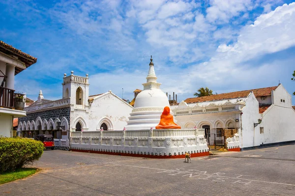 Galle Sri Lanka Září 2016 Sudharmalajský Buddhistický Chrám Holandské Galle — Stock fotografie