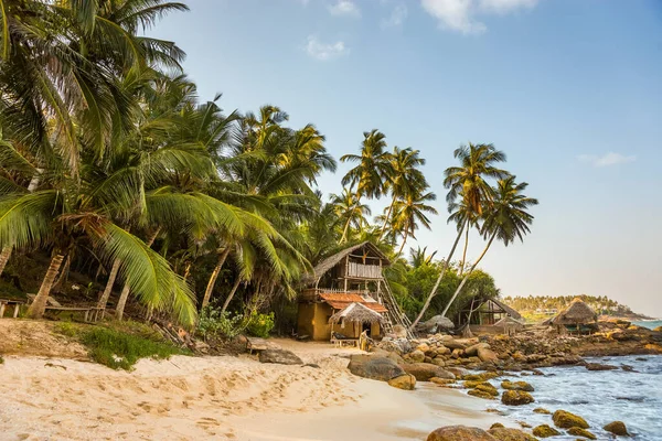 Tropische Bungalow Aan Kust Van Indische Oceaan Sri Lanka — Stockfoto