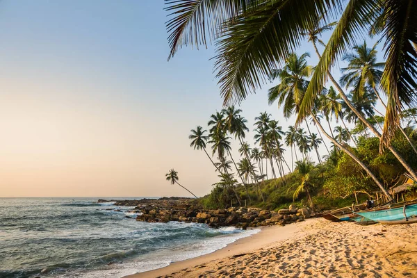 Plage Sauvage Soirée Océan Indien Sri Lanka — Photo