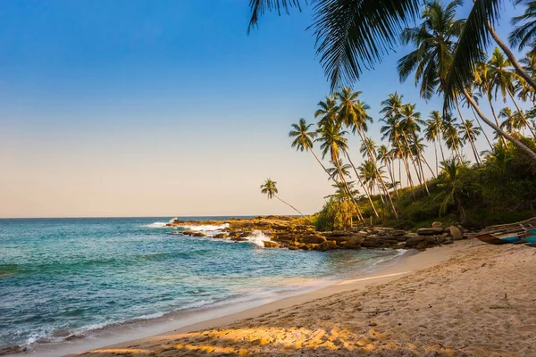 Wild Strand Avond Indische Oceaan Sri Lanka — Stockfoto