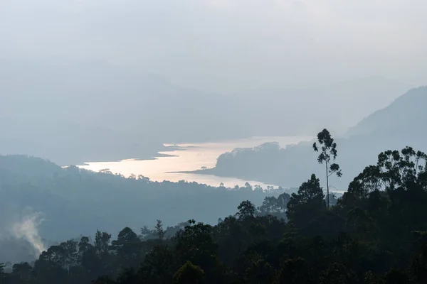 Paisagem Tropical Com Rio Nas Montanhas Sri Lanka — Fotografia de Stock