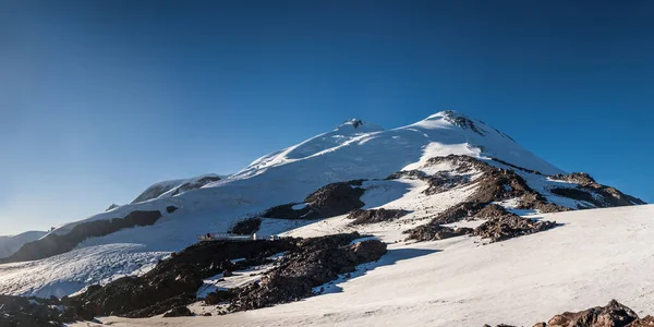 Elbrus Kaukázus Oroszország 2020 Augusztus Elbrus Déli Lejtő Csúcsok Leaprus — Stock Fotó