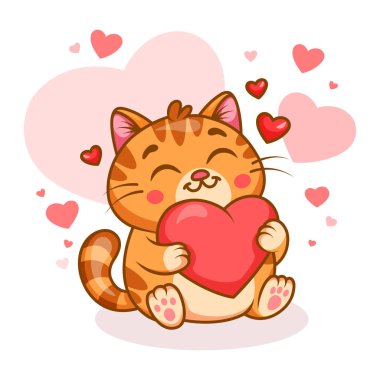 Sevgi Kucağında Tatlı Kedi Kedicik