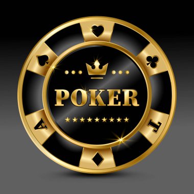 Lüks Altın ve Kara Poker Çipi