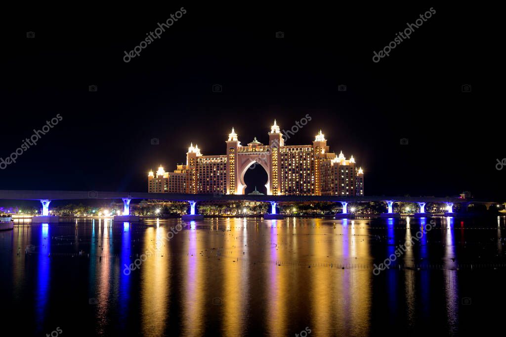 Dubai EAU. 13 de noviembre de 2020. Vista del Hotel Atlantis con