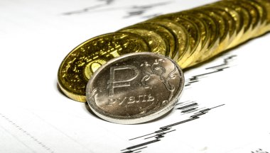Rus Rublesi bir madeni para portre