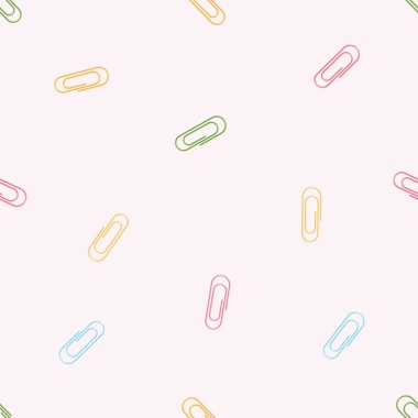 Pembe arka planda izole edilmiş, düz çizgi film tarzı, çok renkli ataç. Vektör illüstrasyonu.