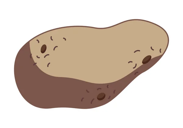 Ikona ziemniaka w płaskiej dłoni rysowane stylu izolowane na białym tle. Ilustracja wektora. — Wektor stockowy