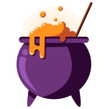 Cadılar bayramı ürkütücü nesnelerinin düz simgesi.